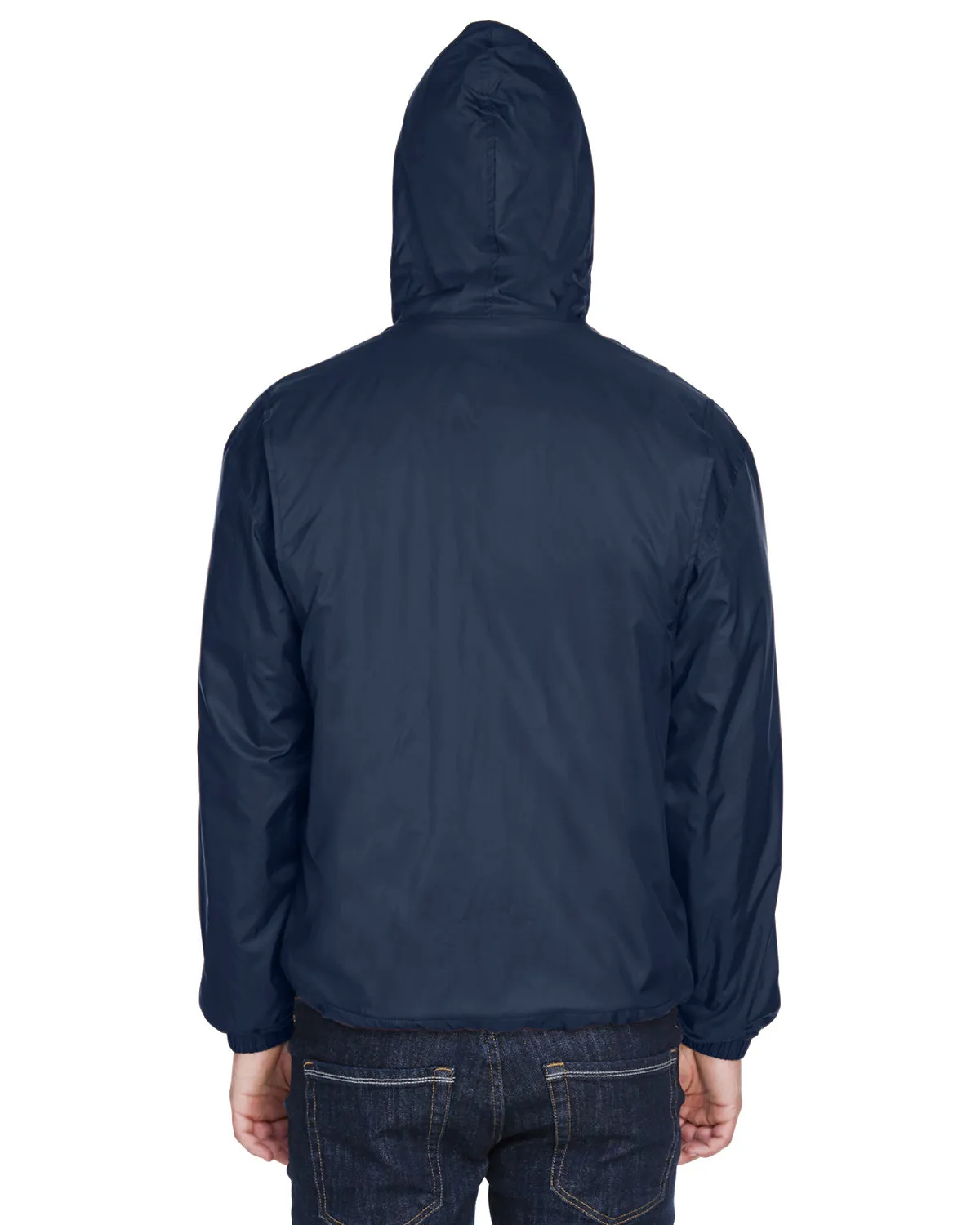 8915 UltraClub® Adult Nylon Fleece-Lined Hooded Jacket  SKU: 8915