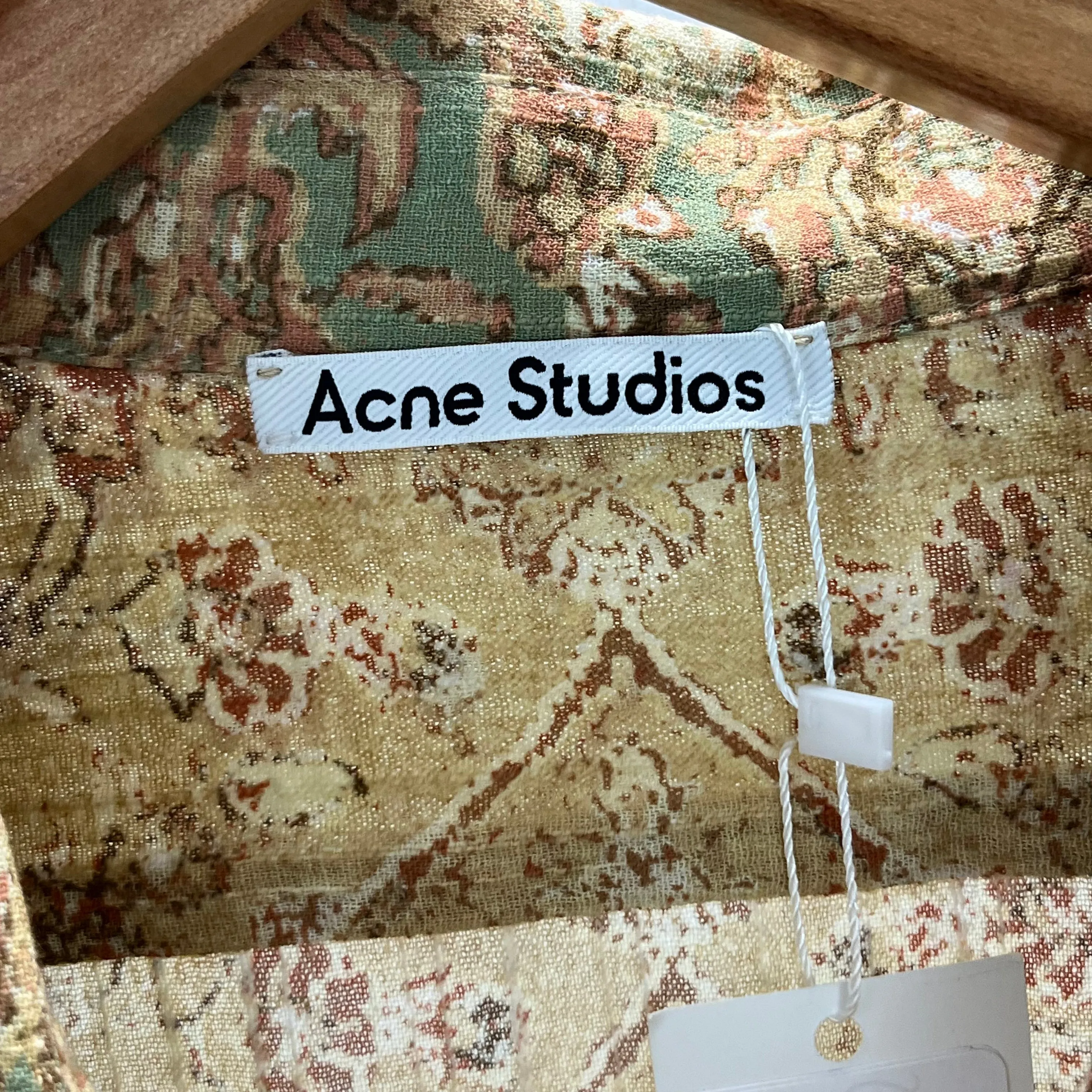 Acne Studios Brand New 420 SS'23 Sand Printed Cheesecloth Shirt S