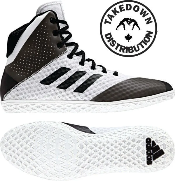 Adidas Shoe Wrestling Mat Wizard 4   White / Black CLEARANCE