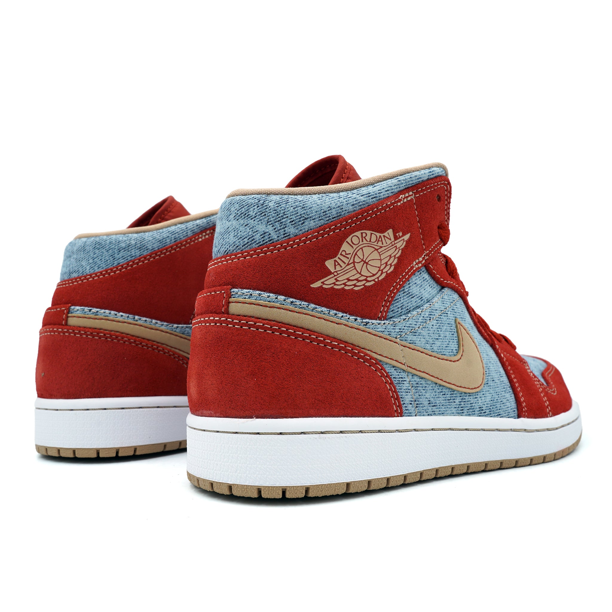 AIR JORDAN 1 MID DENIM RED 2021