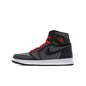 AIR JORDAN 1  RETRO BLACK SATIN GYM RED 2020