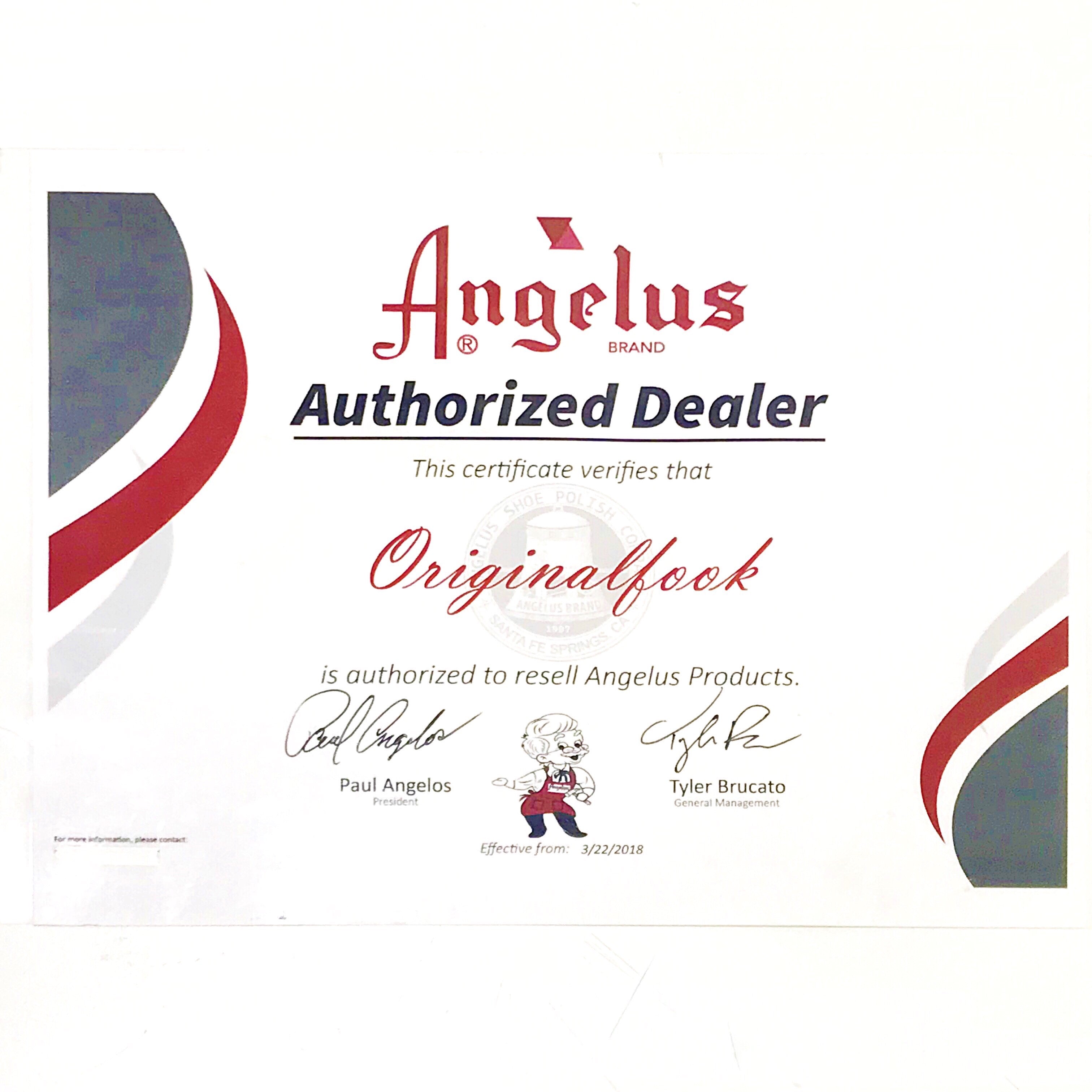 Angelus Acrylic Leather Paint Black / White / Flat Black / Flat White