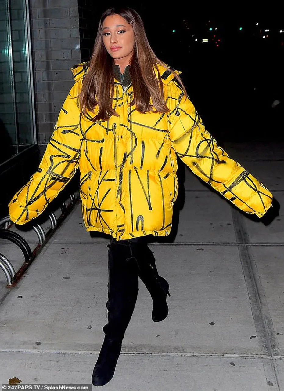 Ariana Grande Yellow Coat