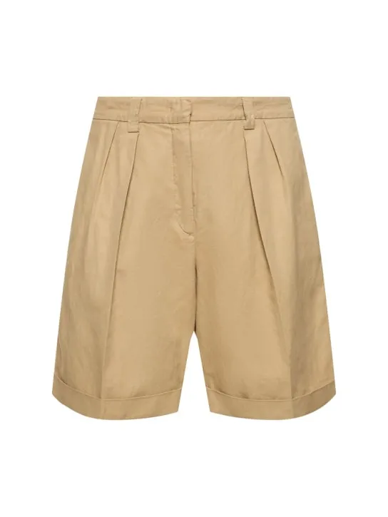 ASPESI   Cotton gabardine knee length shorts 