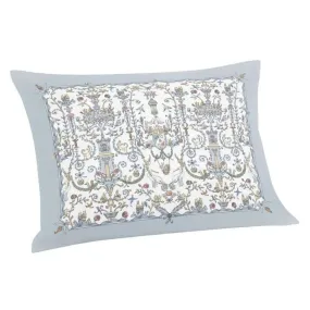 Atelier Choux Paris Cushion Cover Satin Toile De Jouy Blue