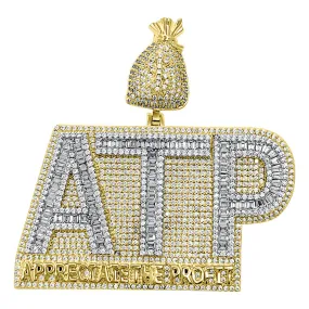 ATP Appreciate The Profit Baguette VVS CZ Iced Out Pendant