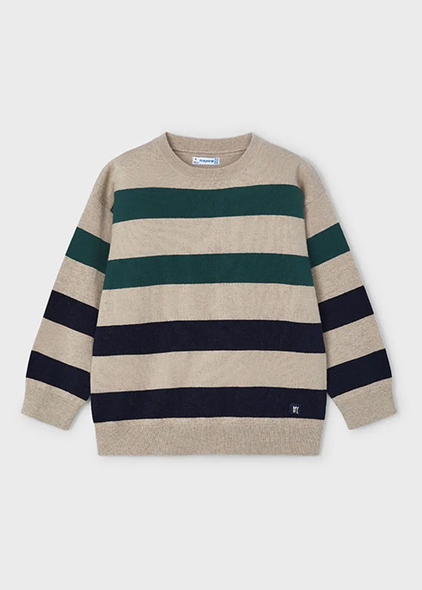 August Striped Sweater - Heather Rock