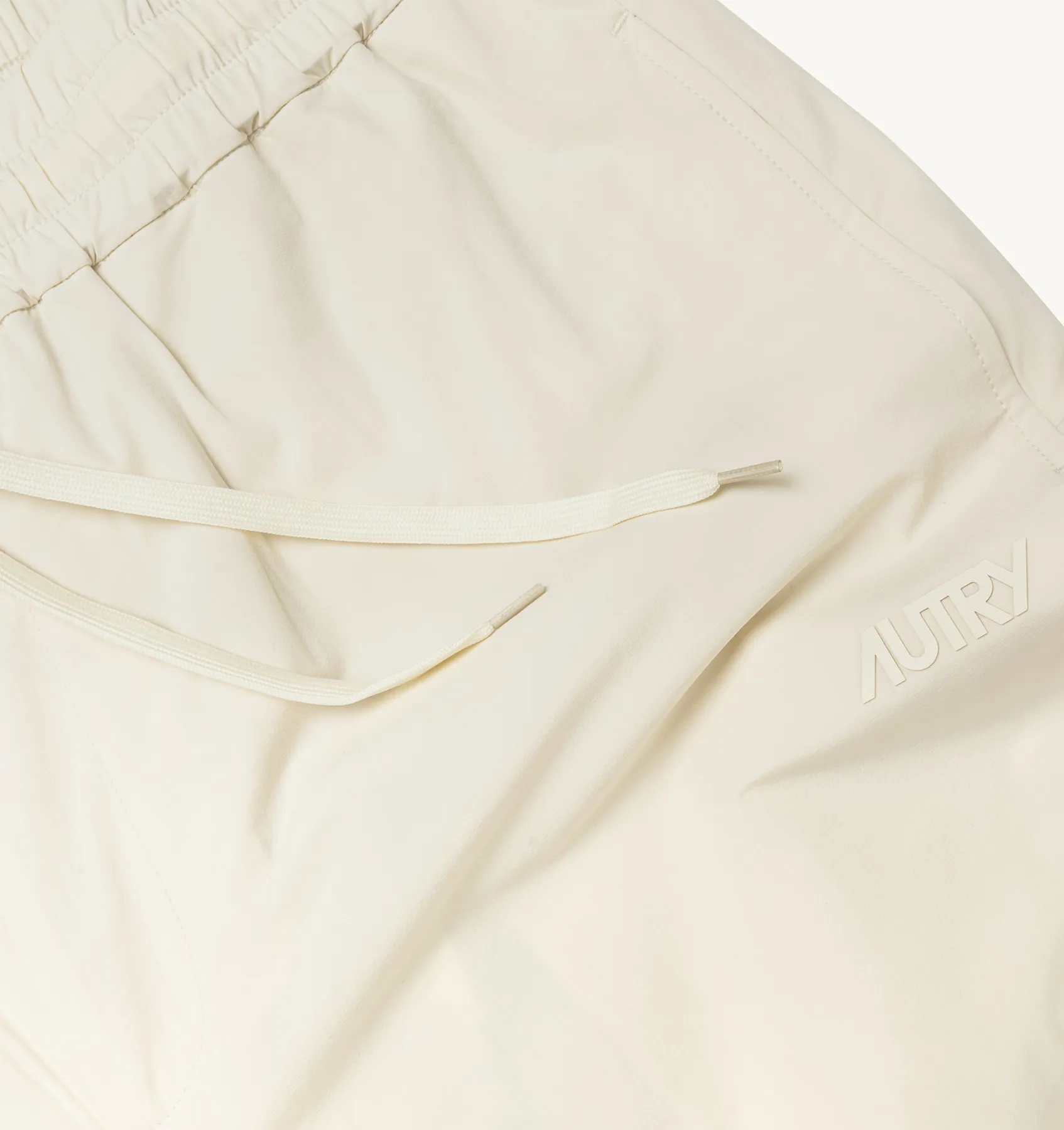 AUTRY APPAREL WOMAN  UNISEX JOGGERS IN WHITE NYLON