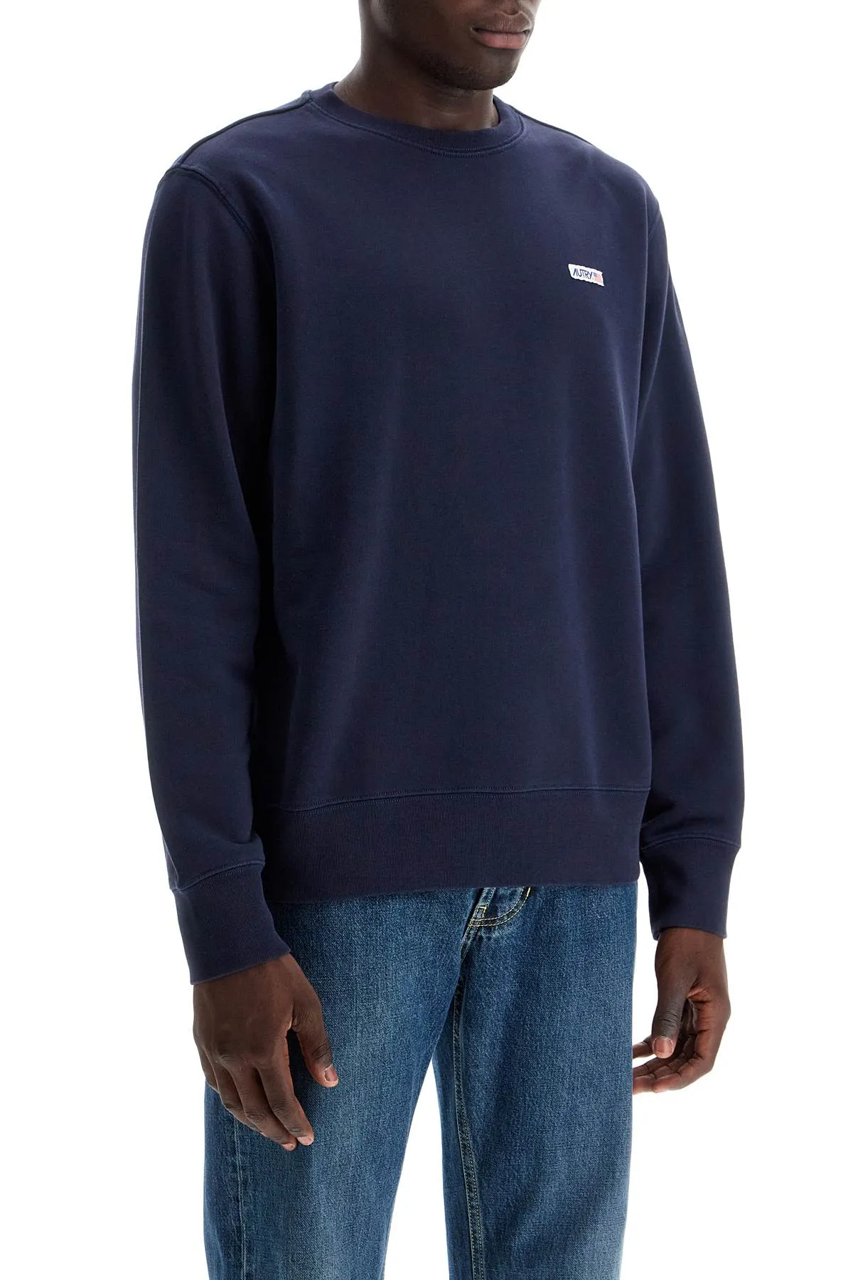 Autry Relaxed Fit Crewneck Sweat   Blue