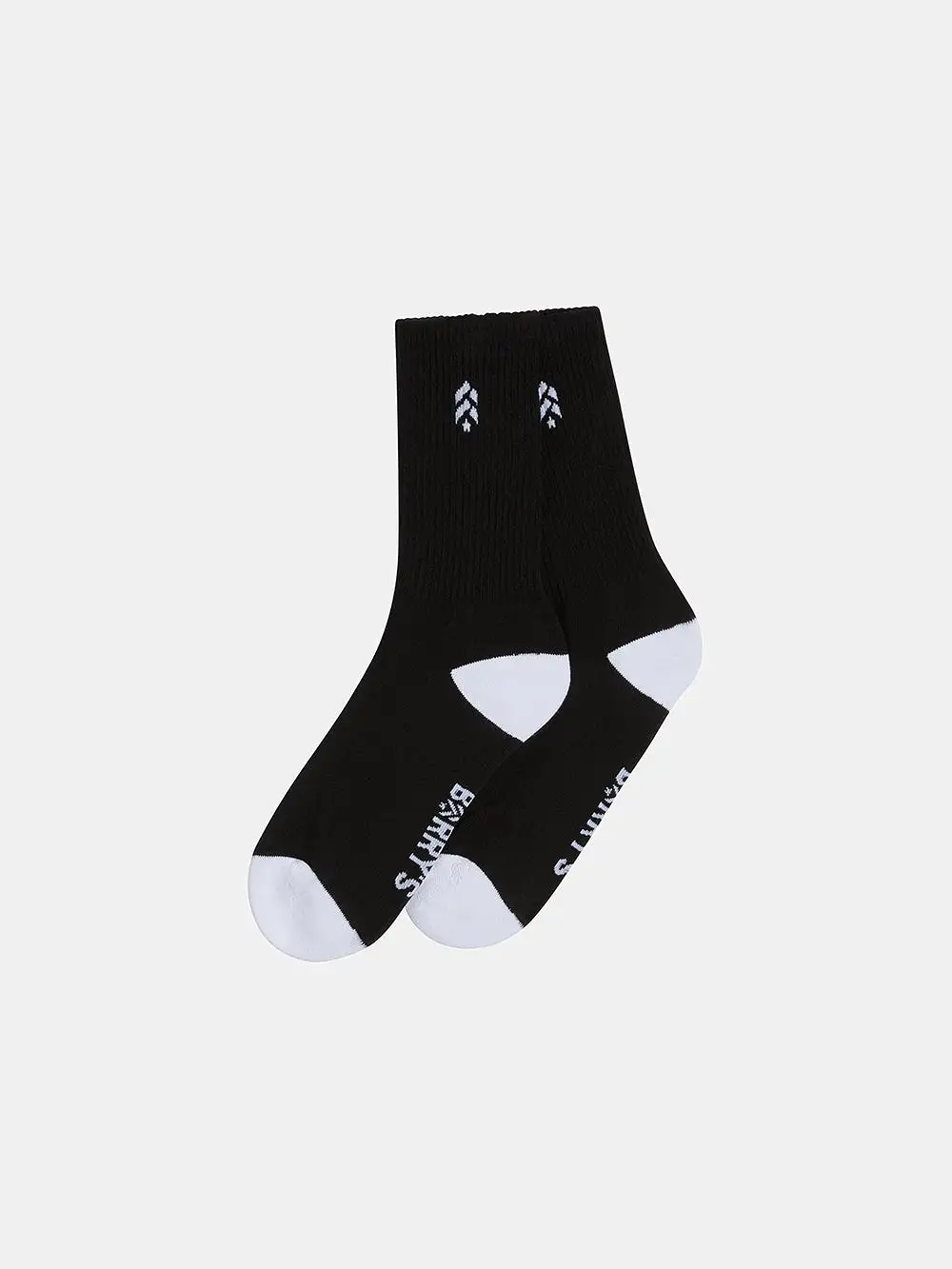 BARRY'S 2 PACK BLACK/WHITE TWO TONE SOCKS