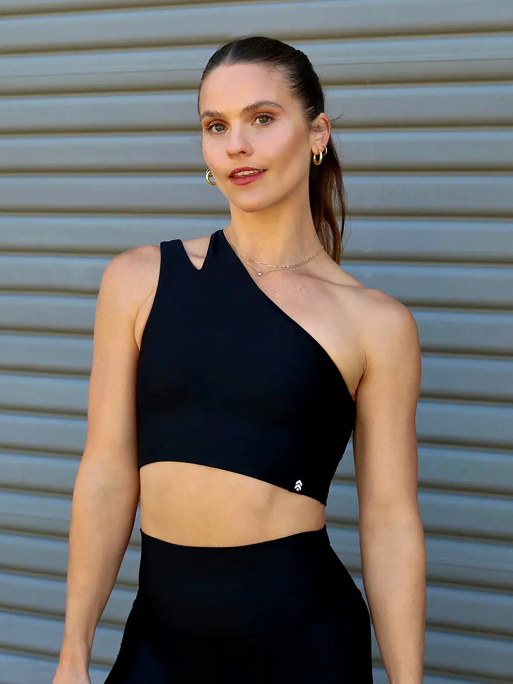 BARRY'S BLACK ONE SHOULDER BRA