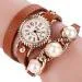 Bracelet Watch Women Rhinestone Crystal Dress Clock PU Leather Relogio Feminino Gift