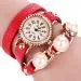 Bracelet Watch Women Rhinestone Crystal Dress Clock PU Leather Relogio Feminino Gift