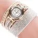 Bracelet Watch Women Vintage Design PU Leather Ladies Rhinestone Crystal Dress Quartz Clock Relogio Feminino