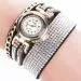 Bracelet Watch Women Vintage Design PU Leather Ladies Rhinestone Crystal Dress Quartz Clock Relogio Feminino