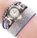 Bracelet Watch Women Vintage Design PU Leather Ladies Rhinestone Crystal Dress Quartz Clock Relogio Feminino