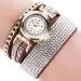 Bracelet Watch Women Vintage Design PU Leather Ladies Rhinestone Crystal Dress Quartz Clock Relogio Feminino