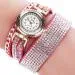 Bracelet Watch Women Vintage Design PU Leather Ladies Rhinestone Crystal Dress Quartz Clock Relogio Feminino