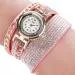 Bracelet Watch Women Vintage Design PU Leather Ladies Rhinestone Crystal Dress Quartz Clock Relogio Feminino