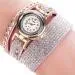 Bracelet Watch Women Vintage Design PU Leather Ladies Rhinestone Crystal Dress Quartz Clock Relogio Feminino