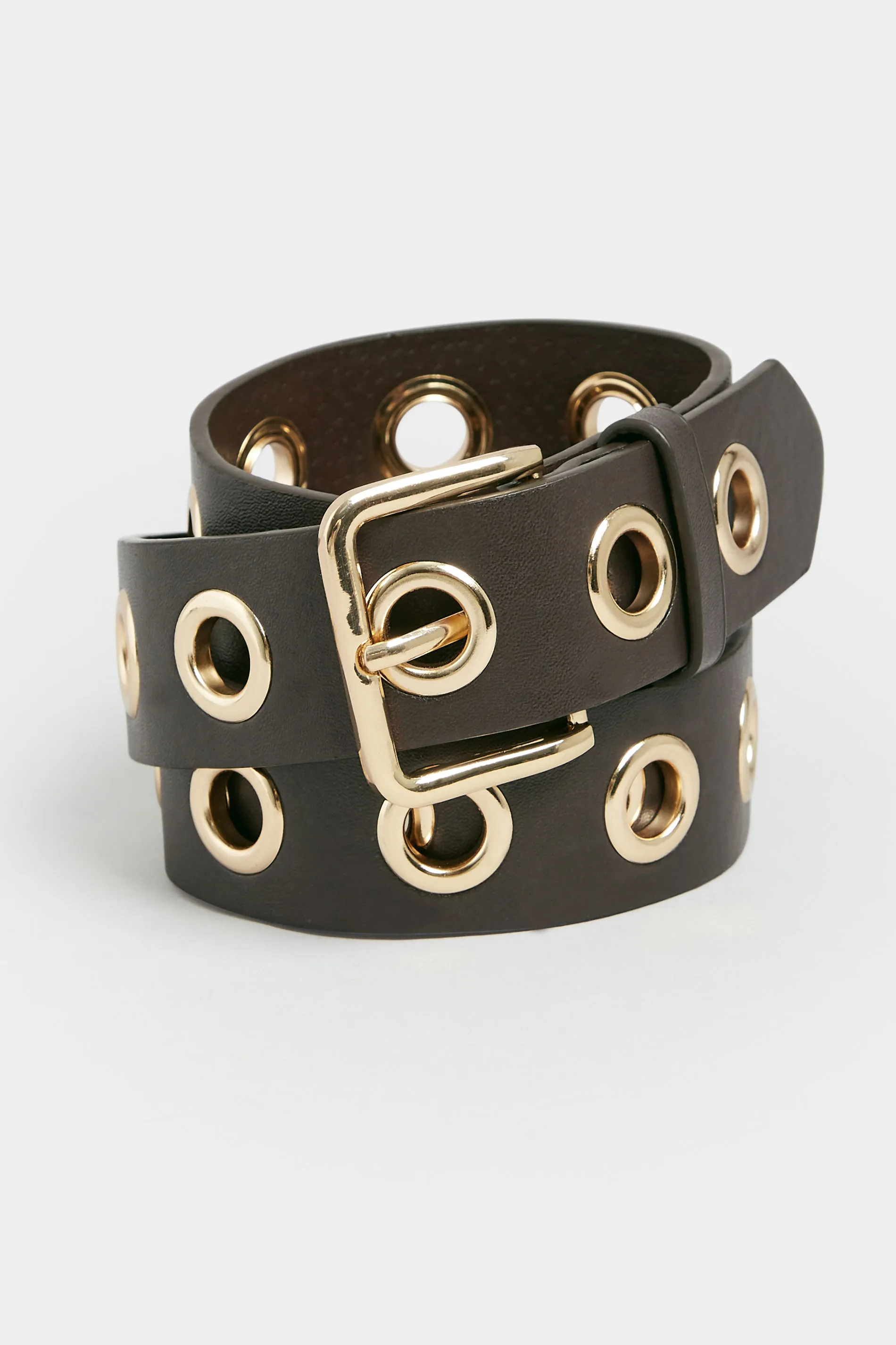 Brown Eyelet Detail Belt