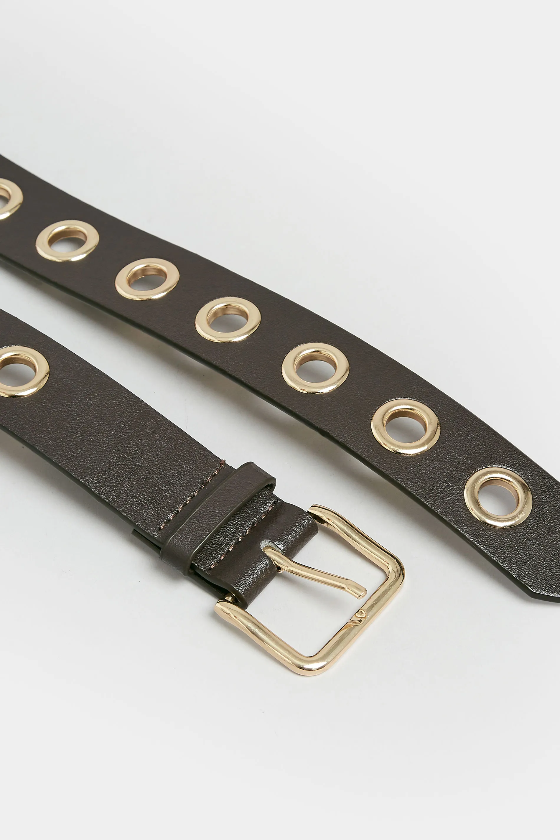 Brown Eyelet Detail Belt