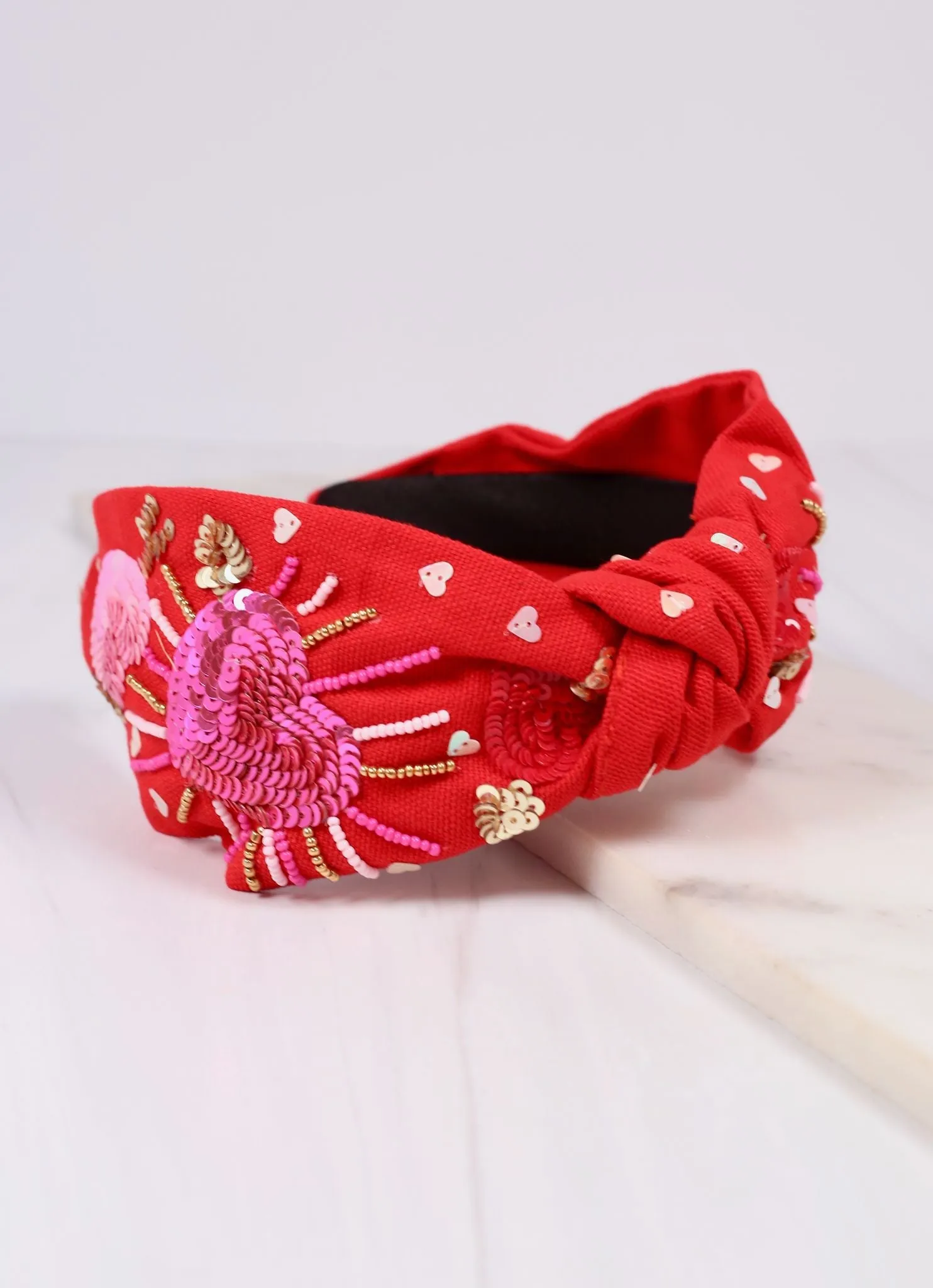 Bursting with Love Headband RED