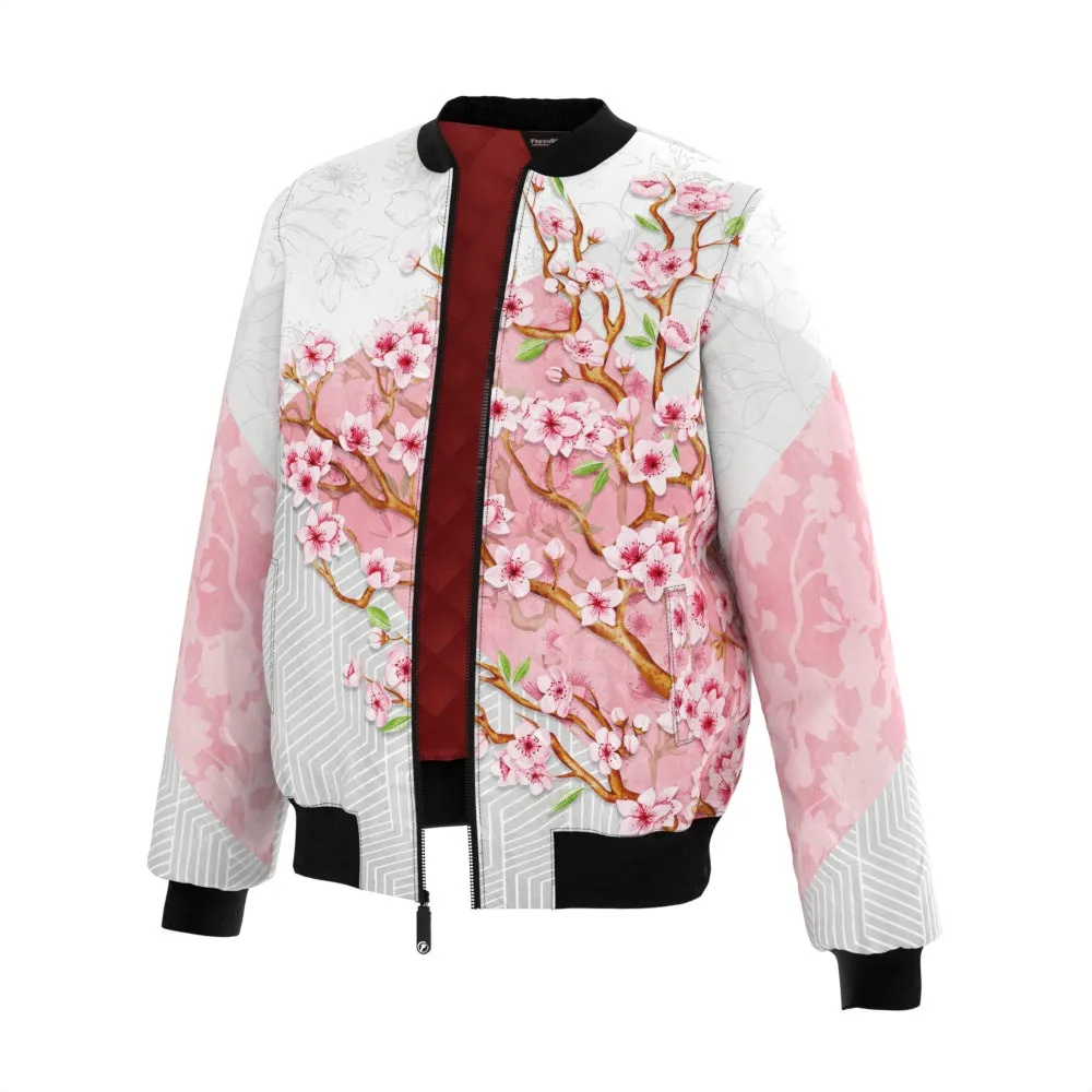 Cherry Chic Bomber Jacket