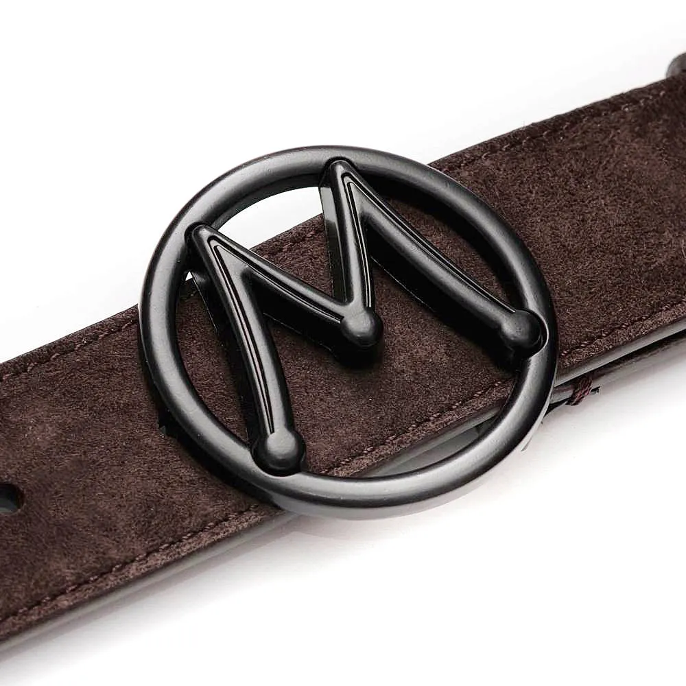 Circle Icon Suede Belt