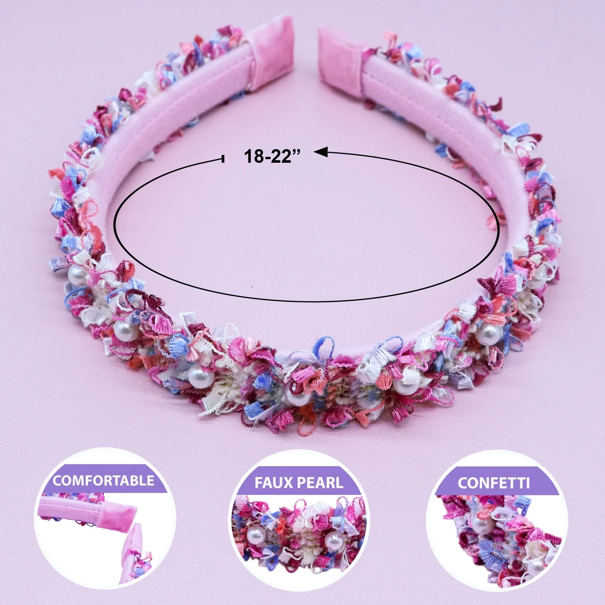 Confetti Pearl Headbands - 2 Pack