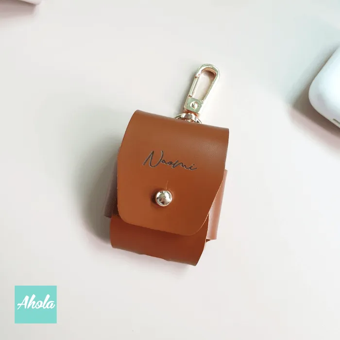 【Cooma】Apple Airpods PU Leather Case 刻字仿皮保護套