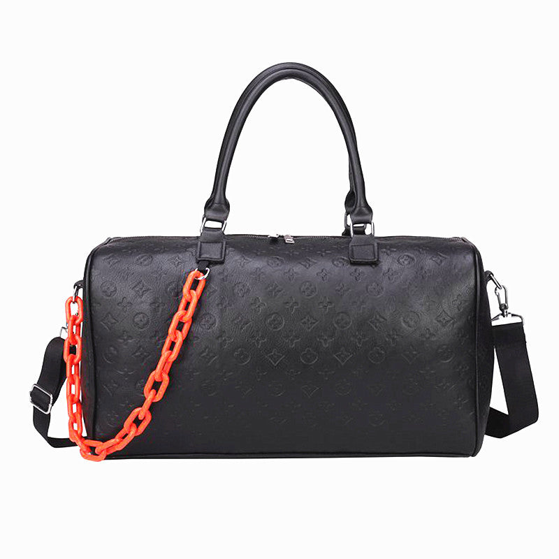 Crocodile patter portable PU leather casual travel bag