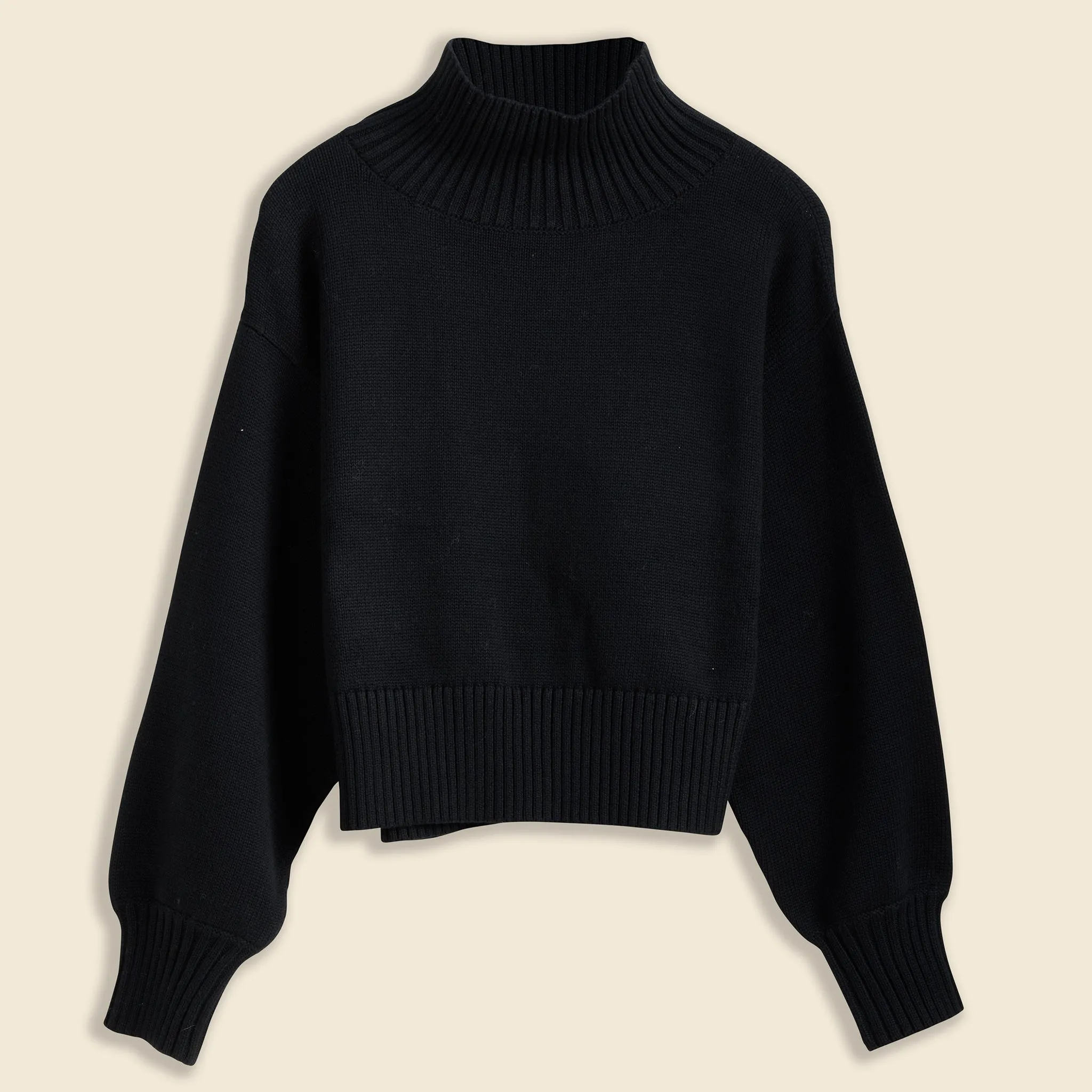 Crop Turtleneck - Black