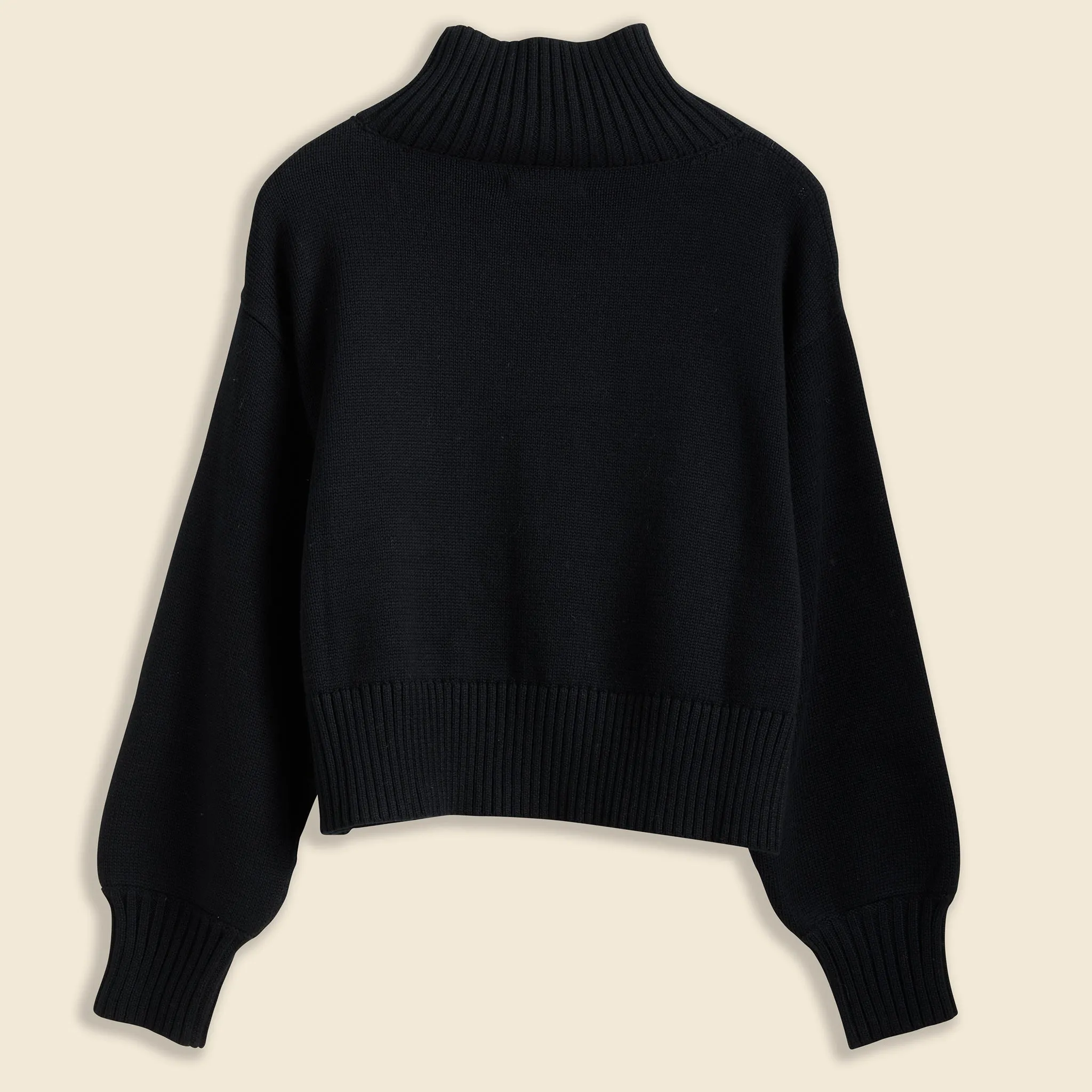 Crop Turtleneck - Black