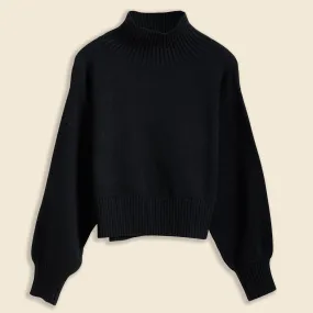 Crop Turtleneck - Black