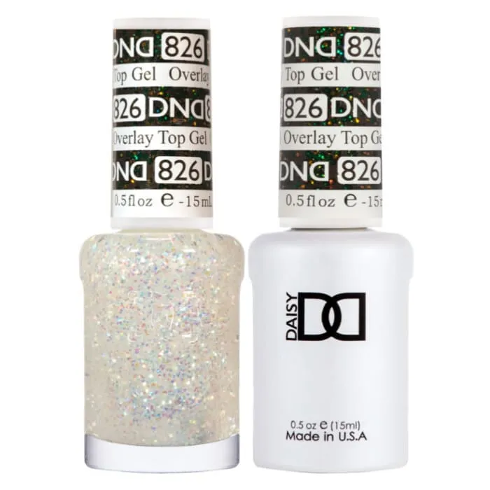 DND Duo Matching Color - OVERLAY GLITTER TOP GELS Collection - 826