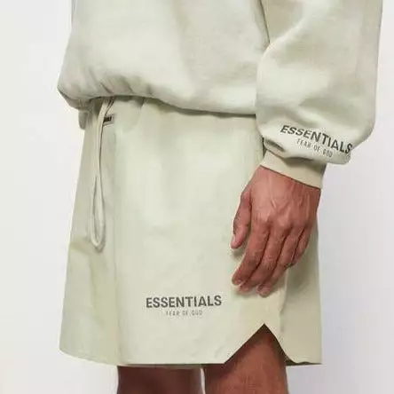 FEAR OF GOD Essentials 3M Reflective Nylon Shorts Sage