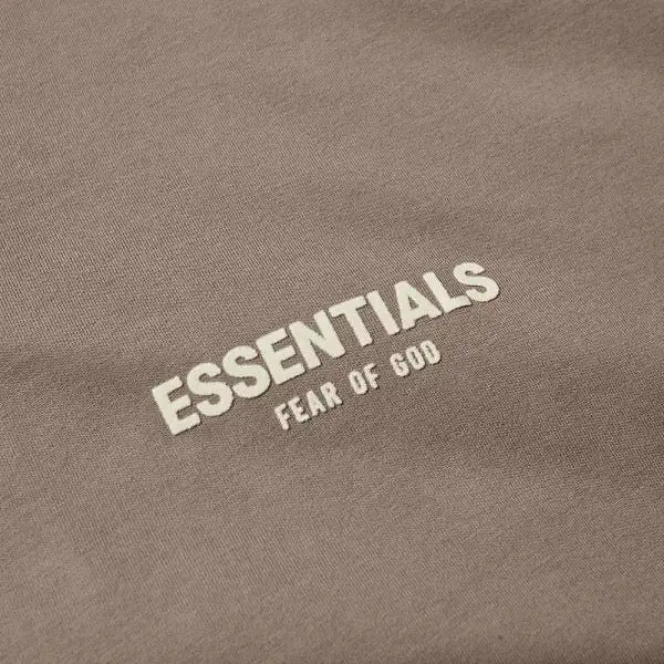 FEAR OF GOD Essentials Felt Logo Long Sleeve Tee Desert Taupe