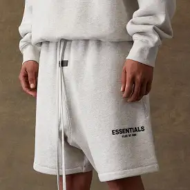 FEAR OF GOD Essentials Felt Logo Sweat Shorts Light Oatmeal