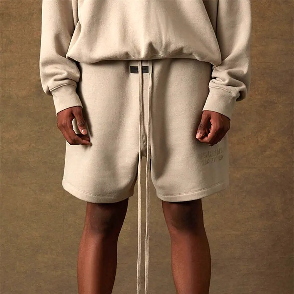 FEAR OF GOD Essentials Felt Logo Sweat Shorts Smoke