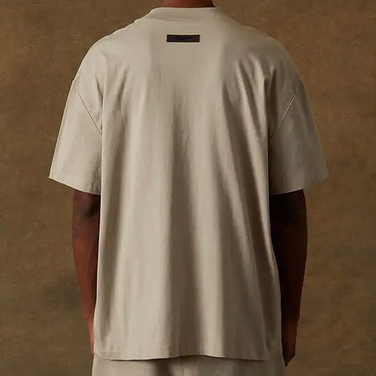 FEAR OF GOD Essentials Felt Logo Tee Smoke