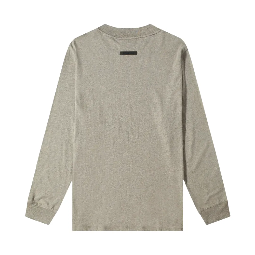 Fear of God ESSENTIALS Long Sleeve Summer Core Tee Dark Heather Oatmeal