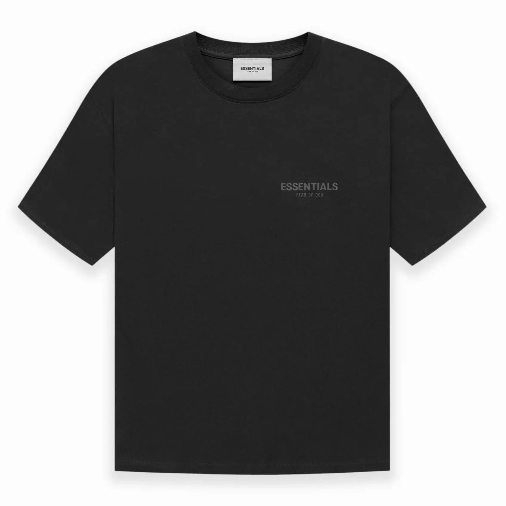 FEAR OF GOD Essentials Reflective Chest Logo Tee Black