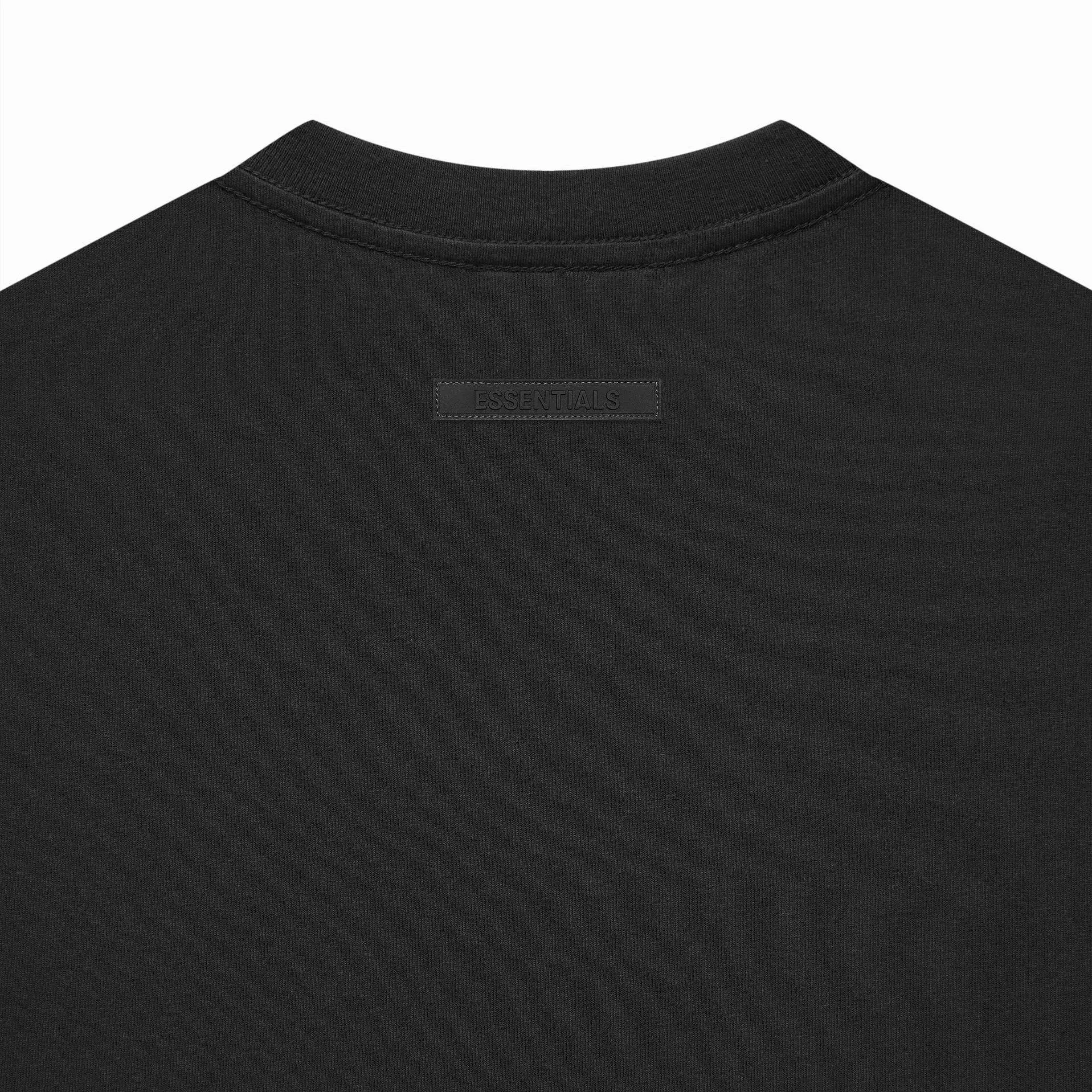 FEAR OF GOD Essentials Reflective Chest Logo Tee Black