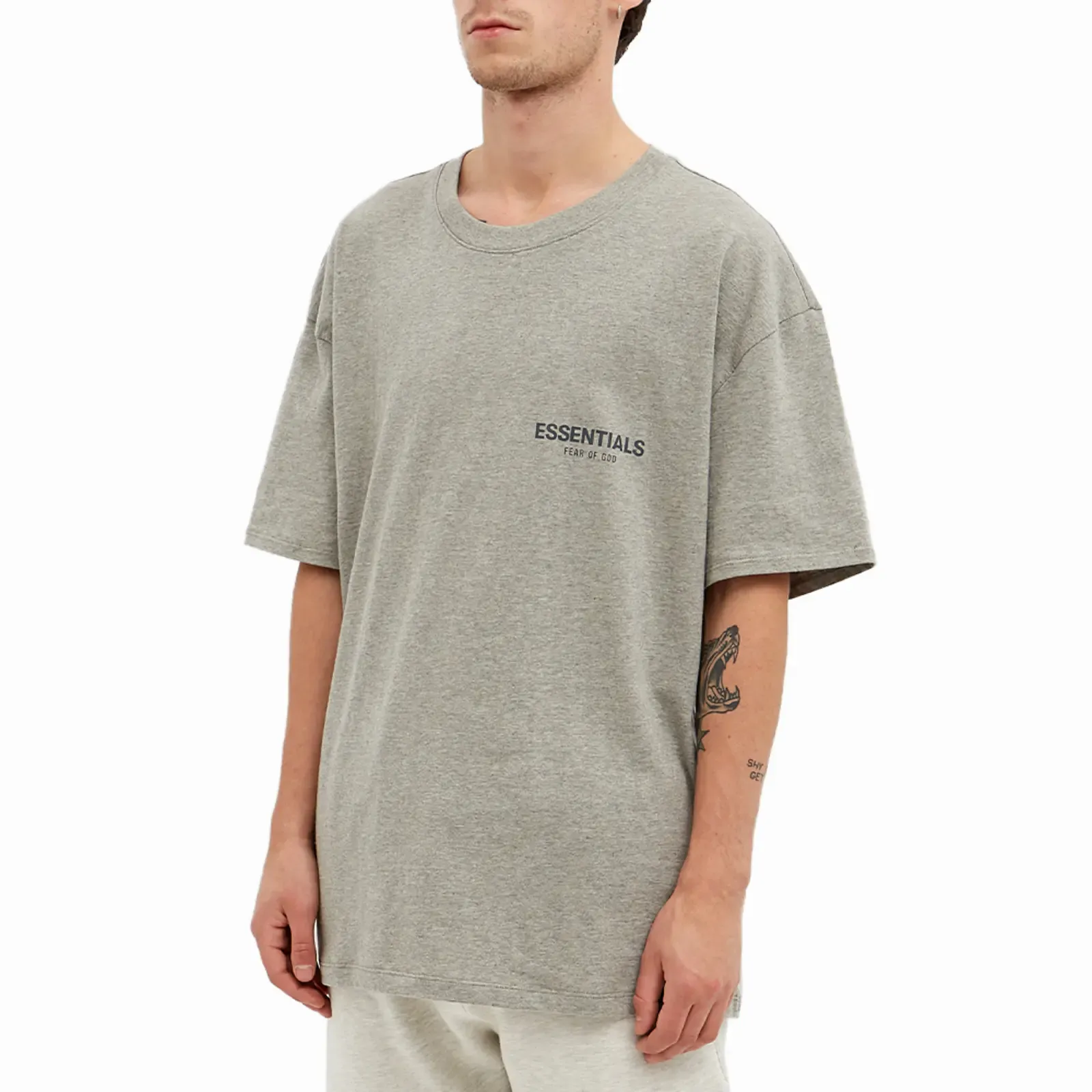 Fear of God ESSENTIALS Short Sleeve Tee 'Dark Heather Oatmeal'