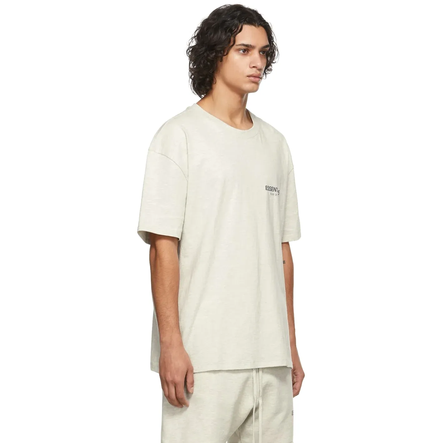 Fear of God ESSENTIALS Short Sleeve Tee 'Light Heather Oatmeal'