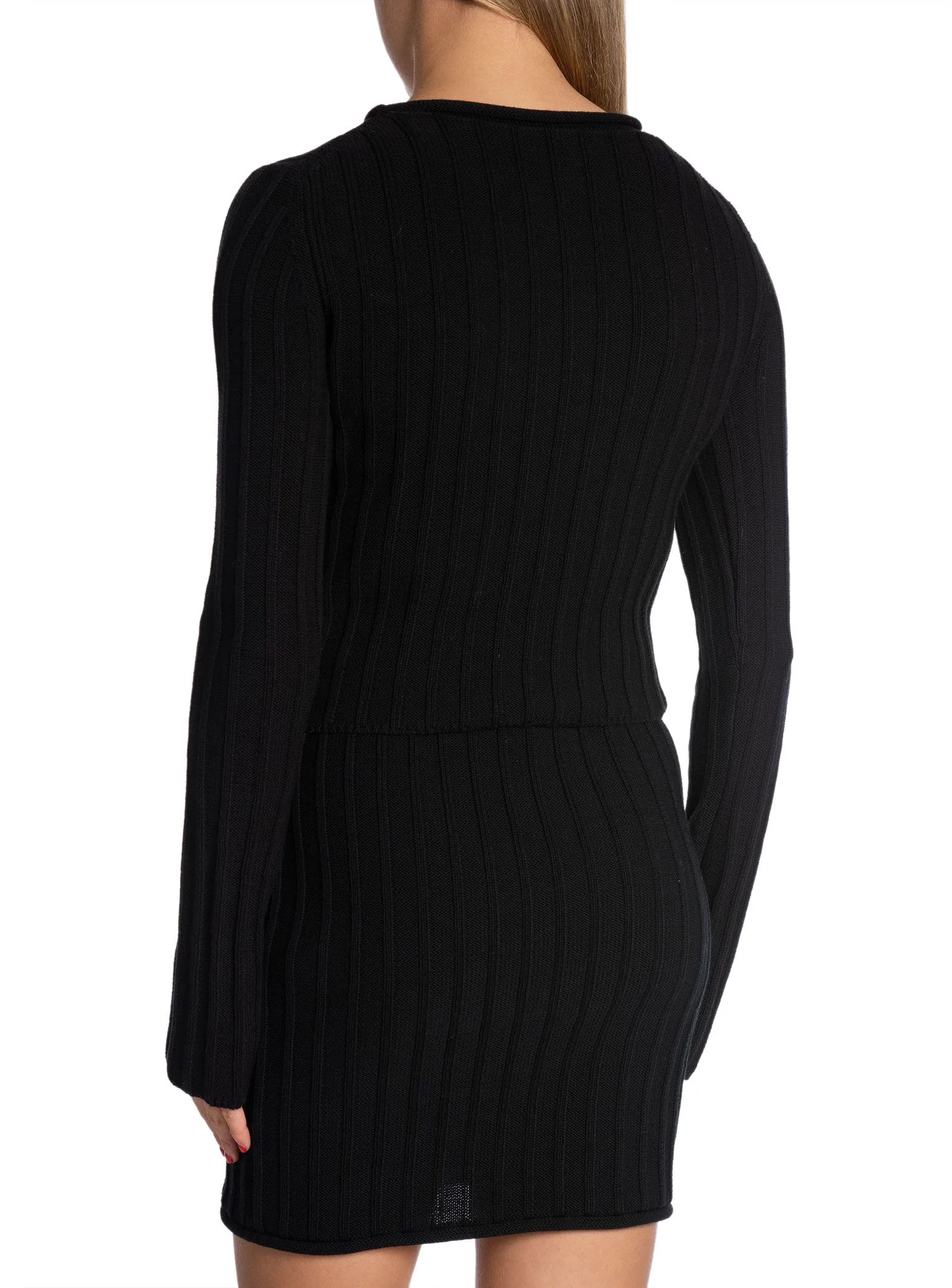 FILIPPA K SWEATER COTTON RIB SVART