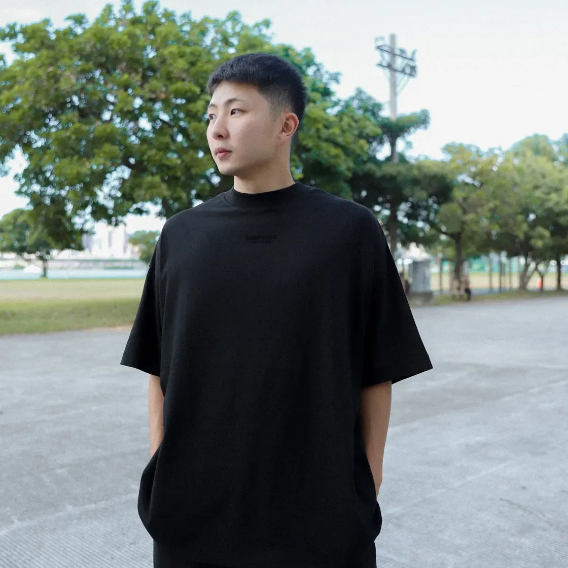 FOG Fear Of God Essential Front and Rear Logo Short Sleeve Tee [125BT232]