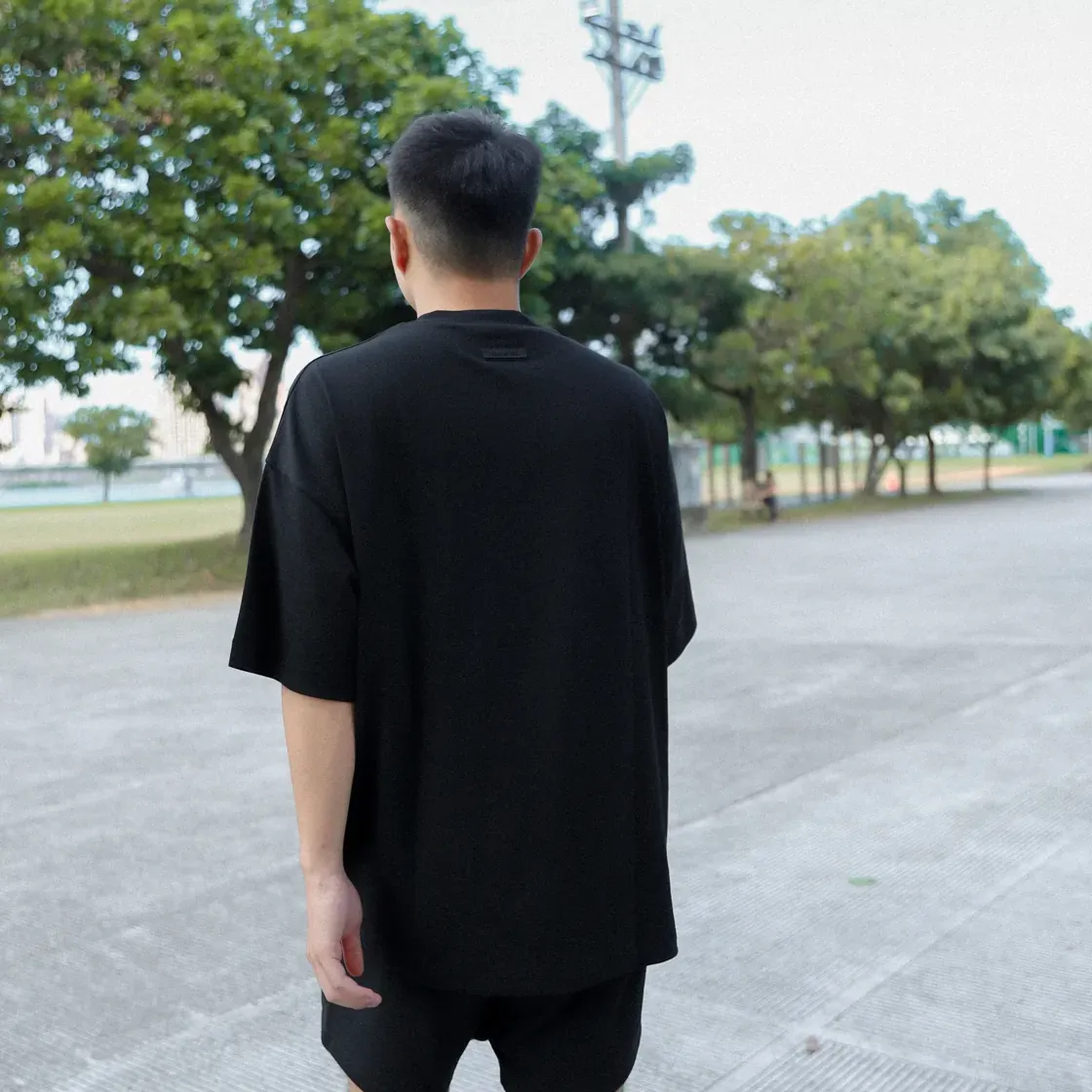 FOG Fear Of God Essential Front and Rear Logo Short Sleeve Tee [125BT232]