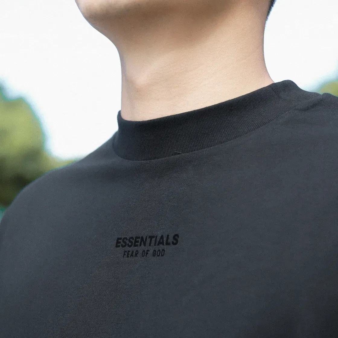 FOG Fear Of God Essential Front and Rear Logo Short Sleeve Tee [125BT232]